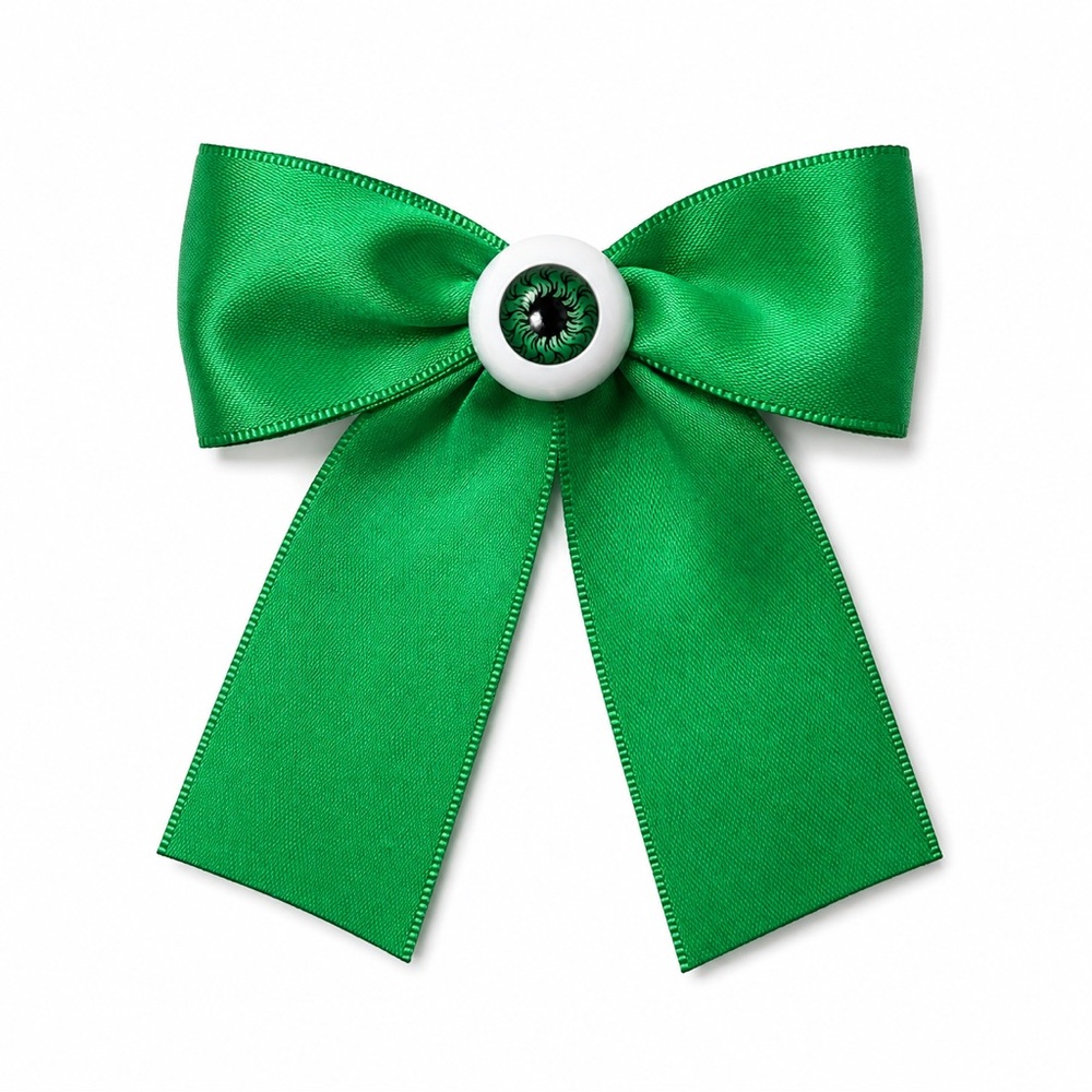Bow Eyeball Clip – 1.5” Ribbon - Lucky Clover
